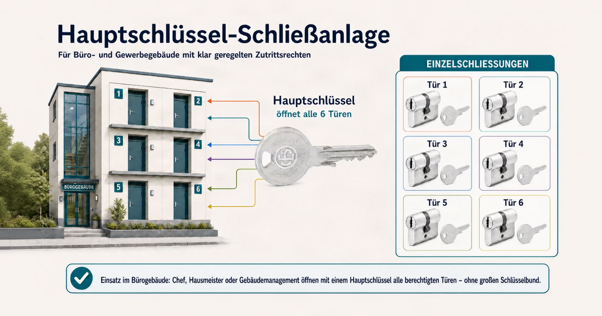 Hauptschlüsselanlage – Zugang für die Hausverwaltung