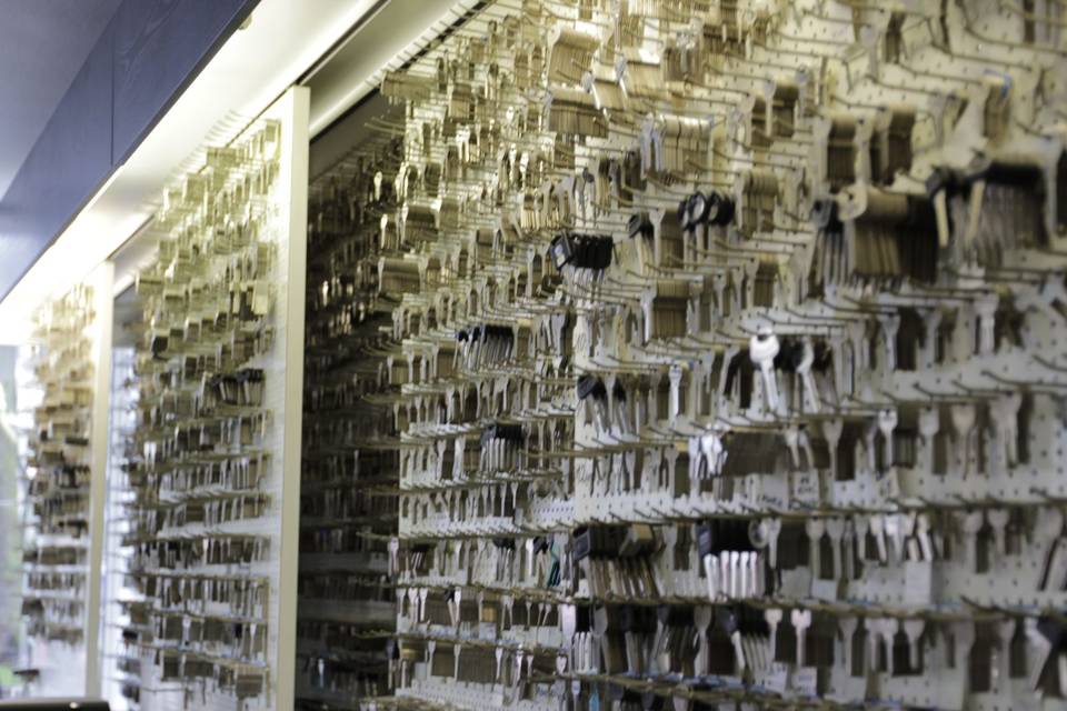 Schlüsselwand im Fachgeschäft